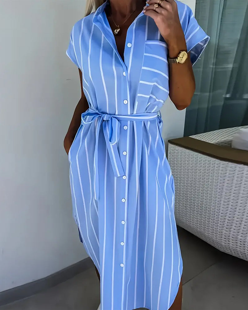 Striped Fashion Street Dress