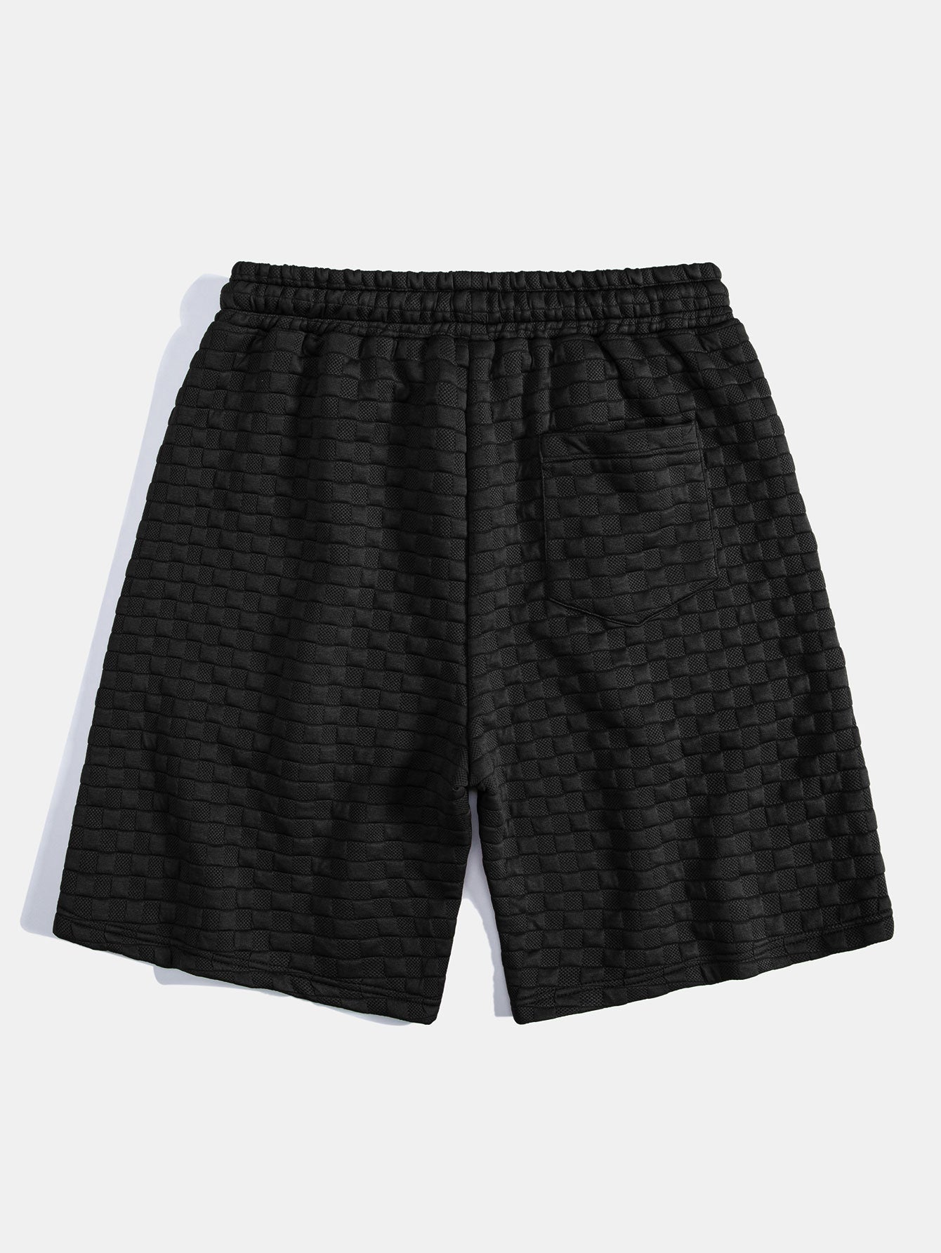 Checkerboard Jacquard  Arc Hem Hooded T-Shirt & Checkerboard Jacquard Shorts