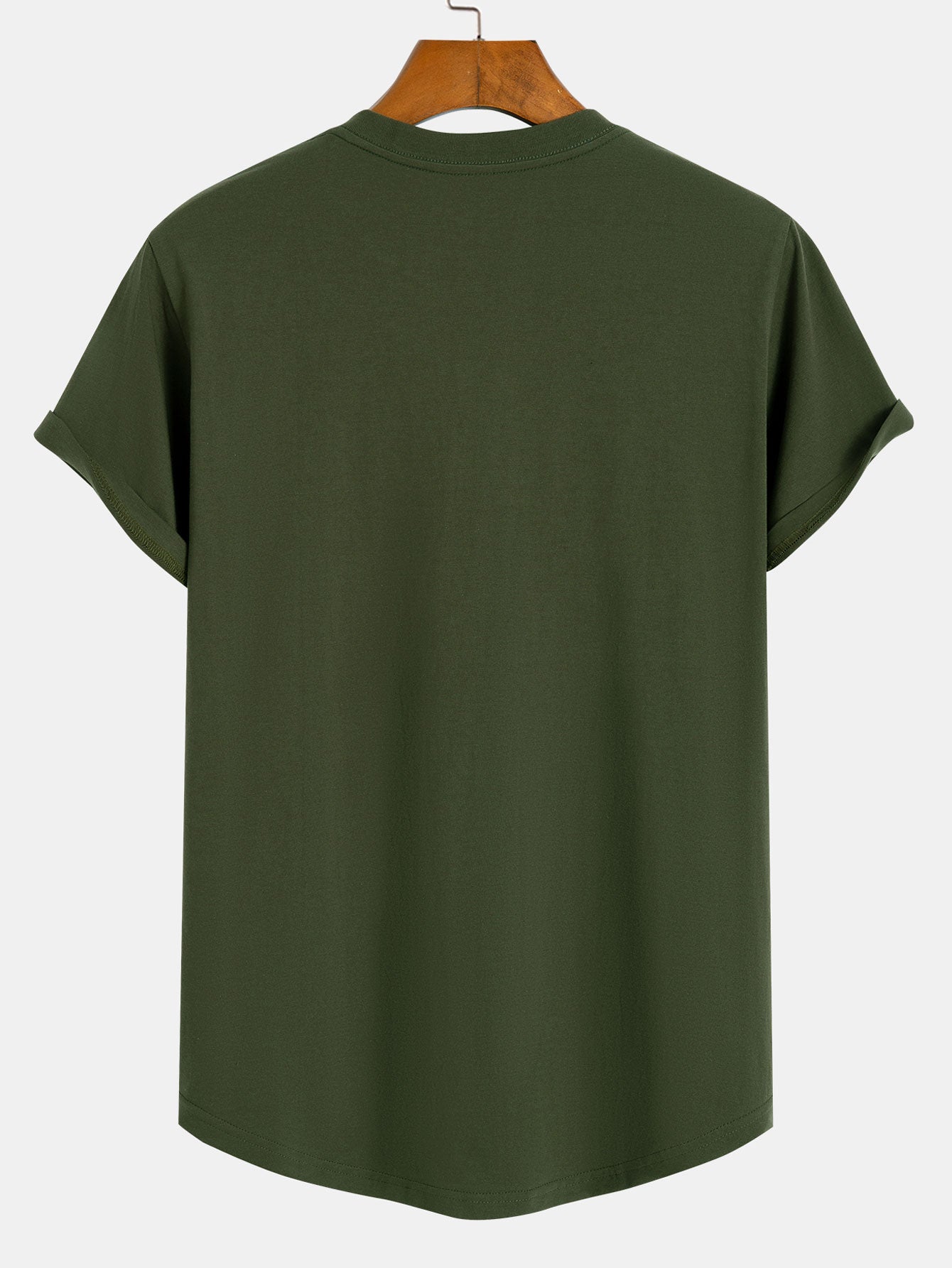 3 Pieces Basic Cotton Arc Hem T-Shirts
