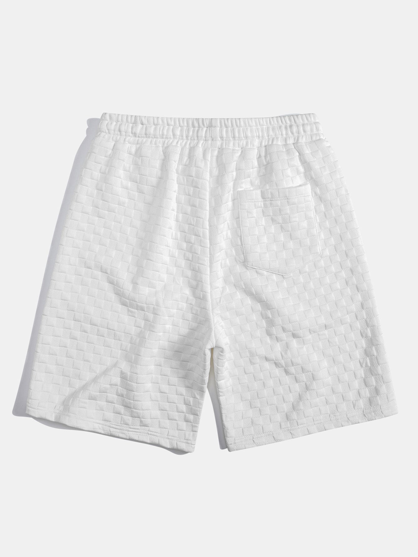 Checkerboard Jacquard  Arc Hem Hooded T-Shirt & Checkerboard Jacquard Shorts