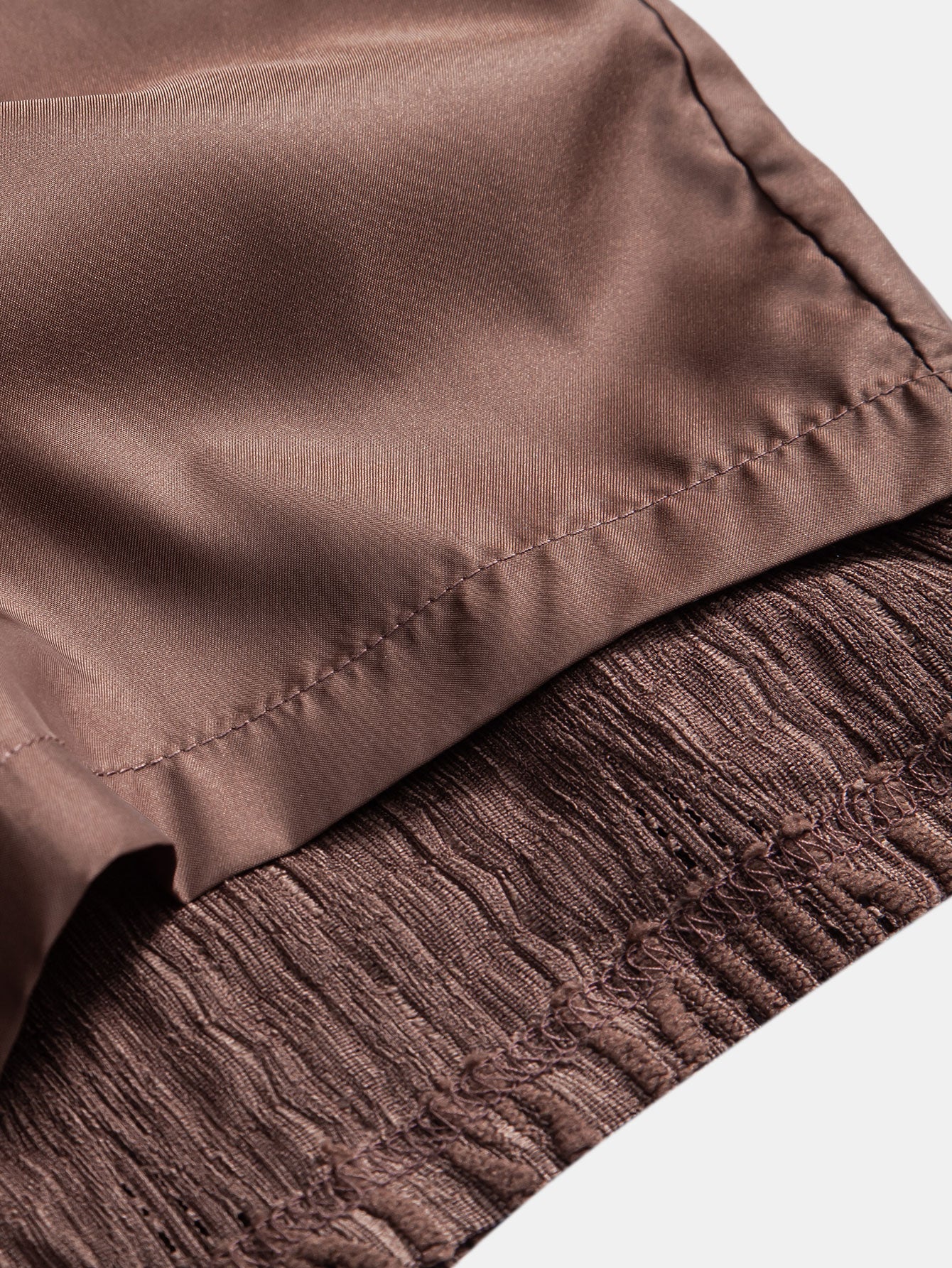Geometric Jacquard Eyelet Cuban Shirt & Textured Shorts With Lining