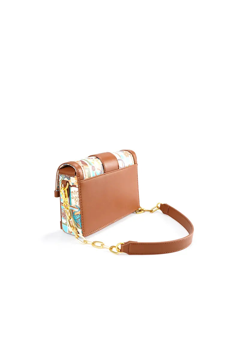 Animal Print Chain Crossbody Bag