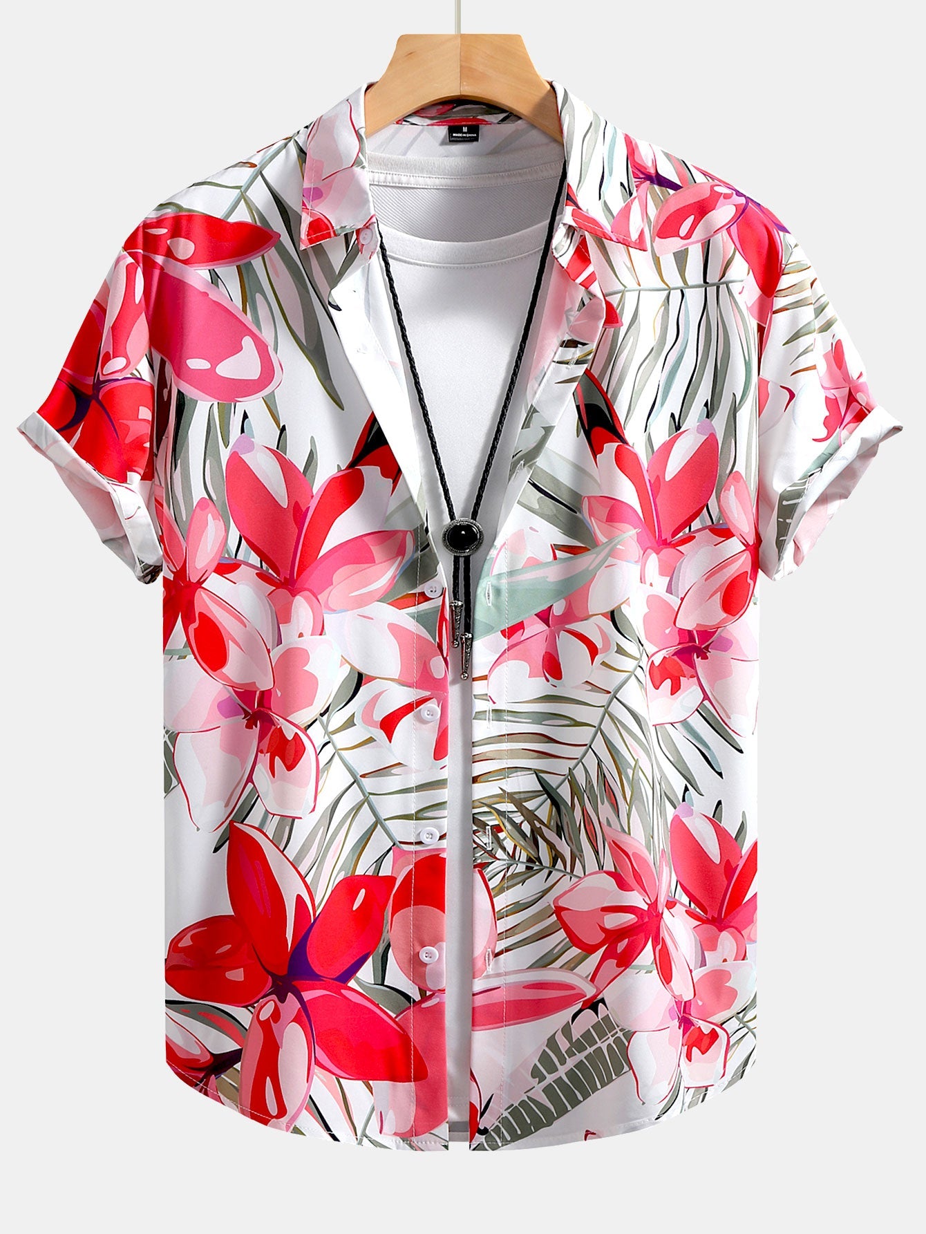 Flower Plants Print Button Up Shirt