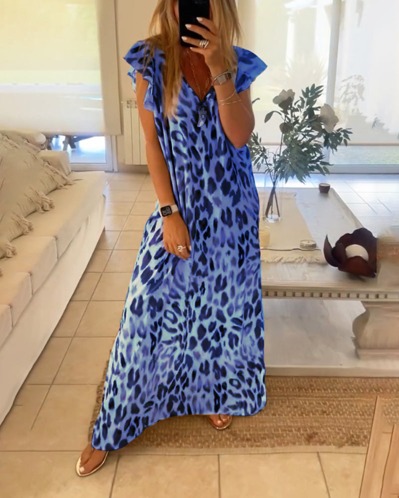 Short sleeve retro style dress