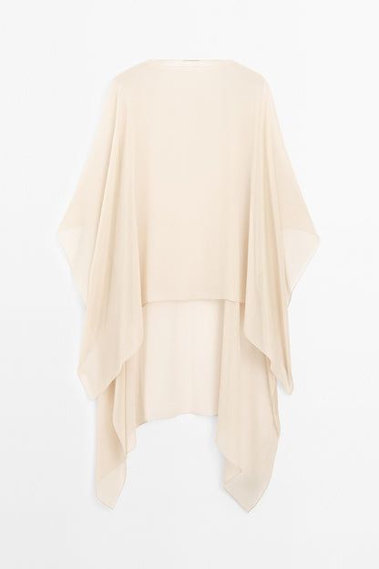 Chiffon Light Fluid Cape Top