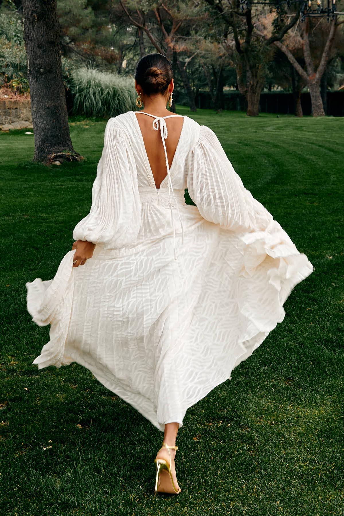 Elyra Cream Maxi Dress