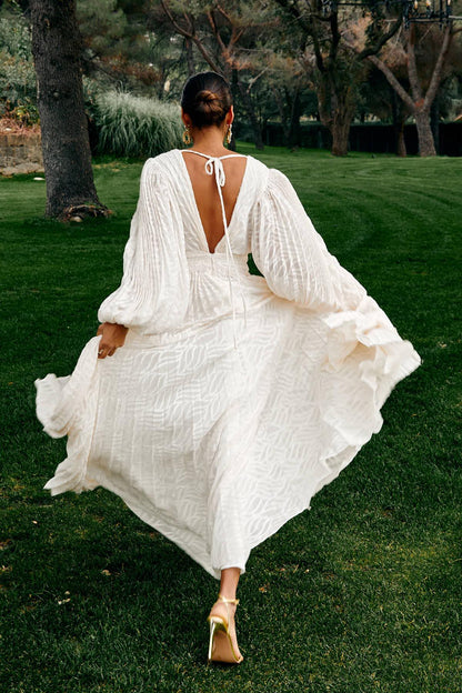 Elyra Cream Maxi Dress