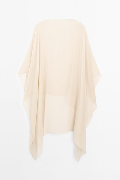 Chiffon Light Fluid Cape Top