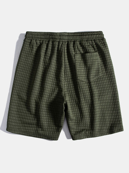 Kangaroo Pocket Waffle Hooded T-Shirt & Shorts