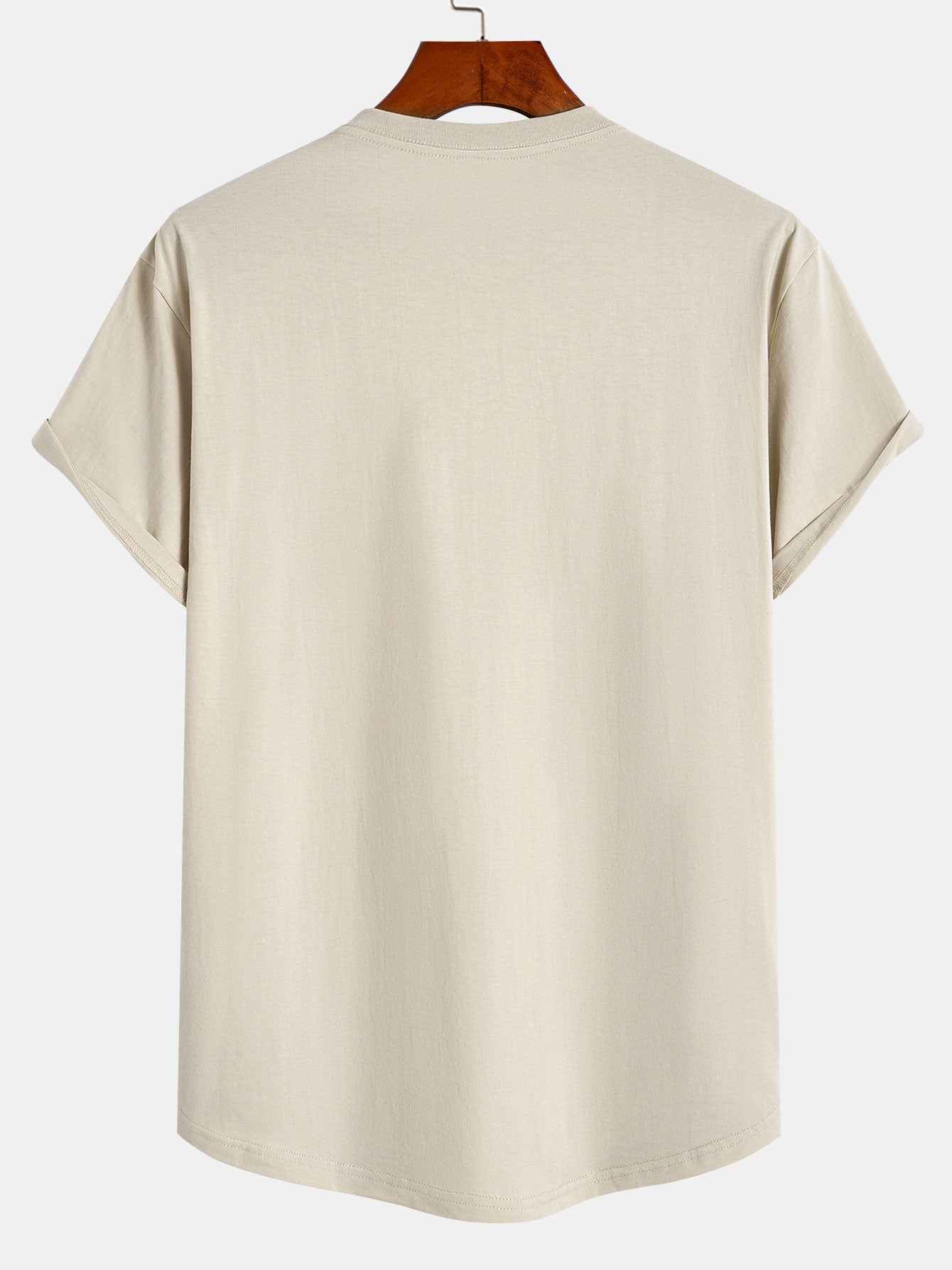 3 Pieces Basic Cotton Arc Hem T-Shirts
