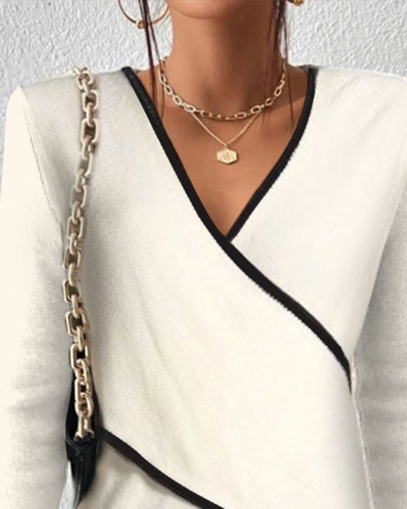 Maveo Elegant V-Neck Top