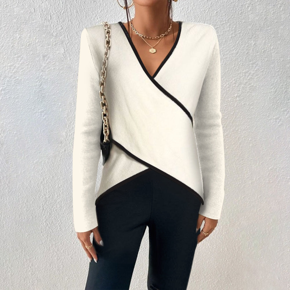 Maveo Elegant V-Neck Top