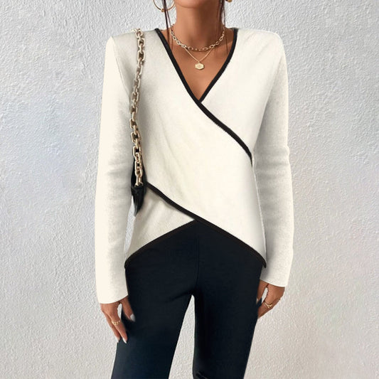 Maveo Elegant V-Neck Top