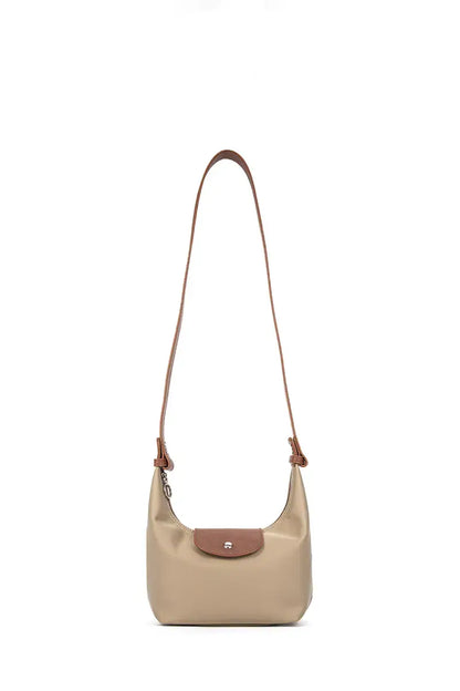 Colorblock PU Leather Dumpling Shoulder & Crossbody Bag