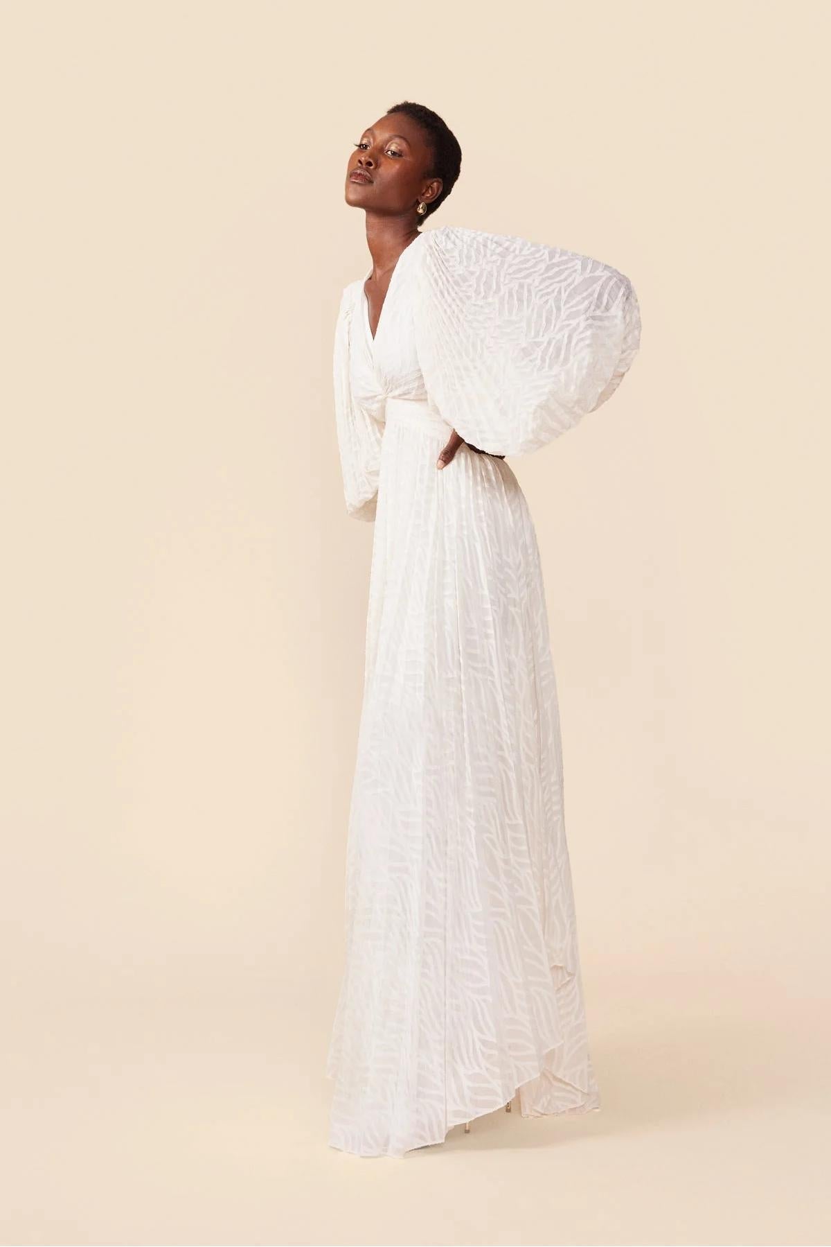 Elyra Cream Maxi Dress