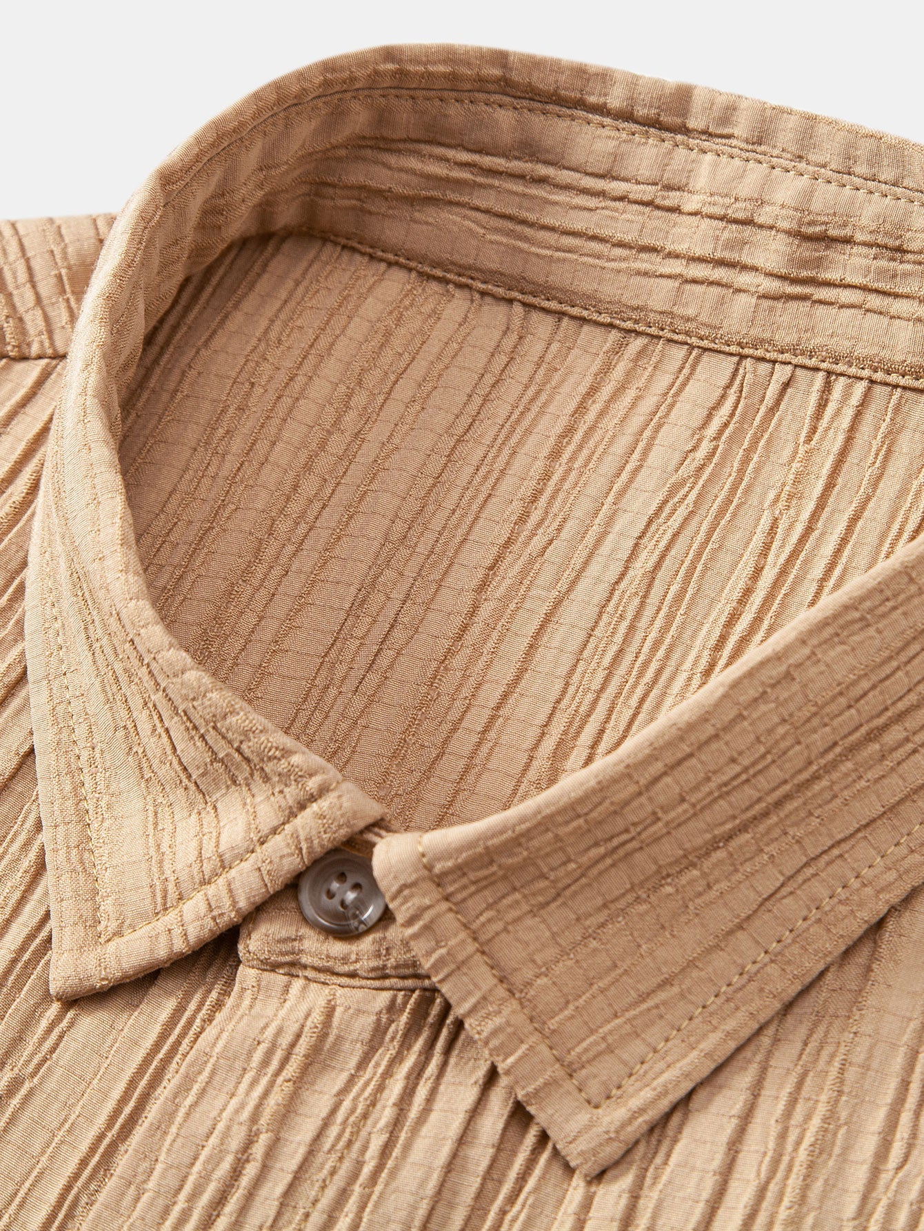 Crinkled Textured Button Up Shirt