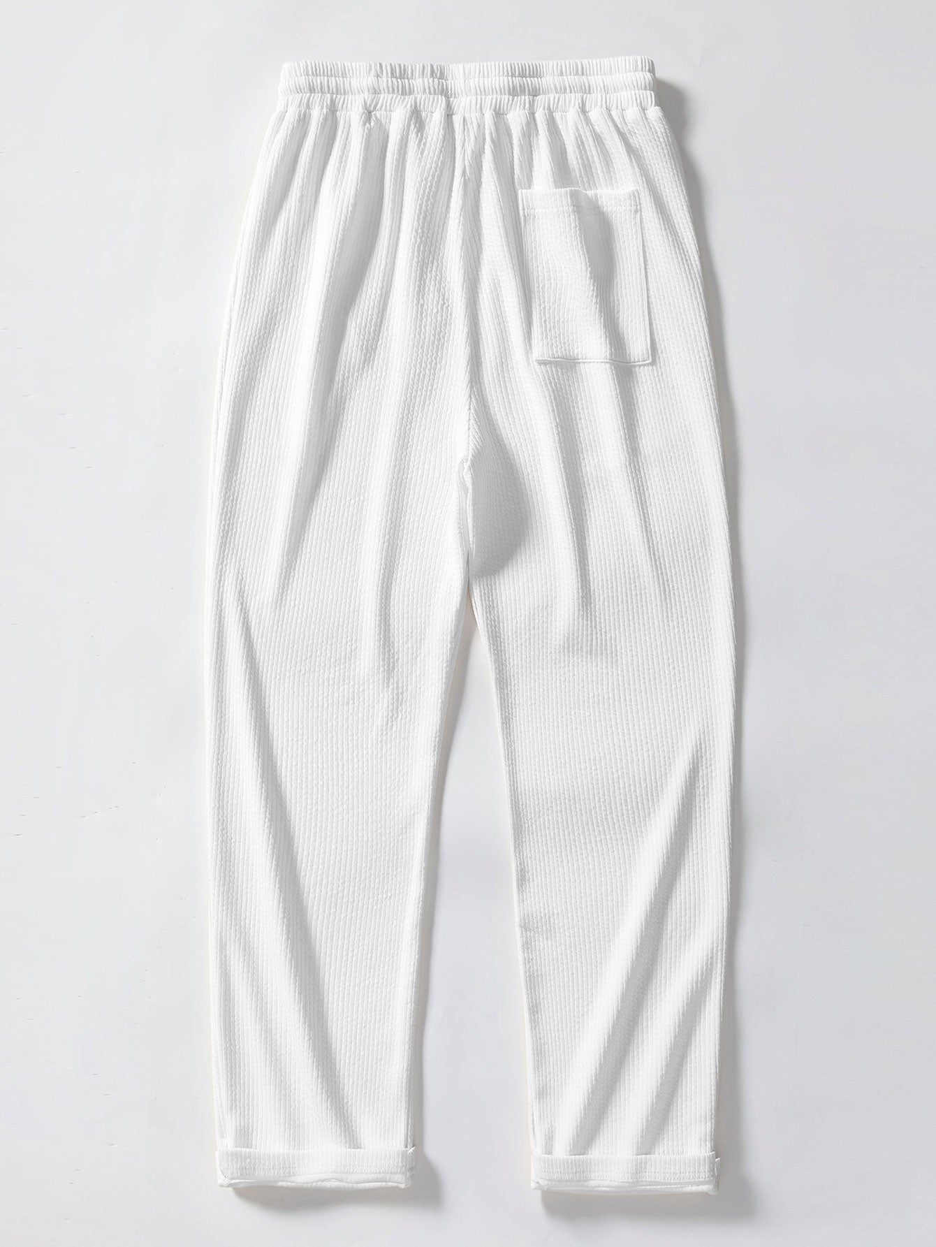 Muscle Fit Ribbed Stand Collar Shirt & Straight Leg Ribbed Pants