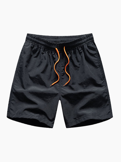 Regular Fit Good Life On Vacation Print Cotton T-Shirt & Man Mid Length Drawstring Swim Shorts