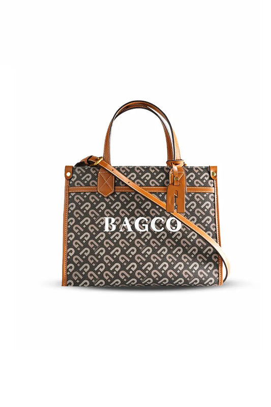 Designer Print Crossbody Tote Handbag
