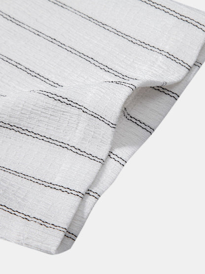 Stripe Textured Button Up Shirt