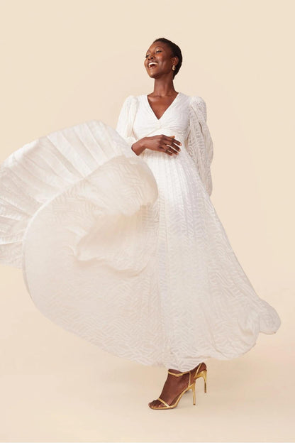 Elyra Cream Maxi Dress
