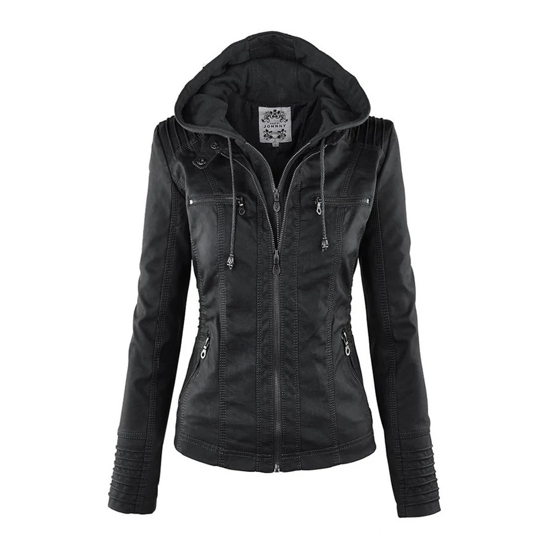 Costanza  The Ivory Leather Jacket