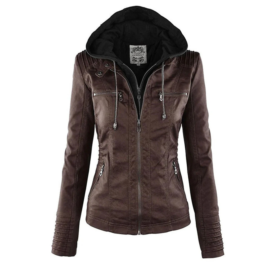 Costanza  The Ivory Leather Jacket