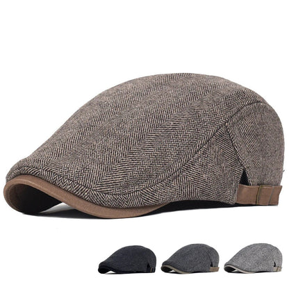 The Cheltenham Herringbone Flat Cap