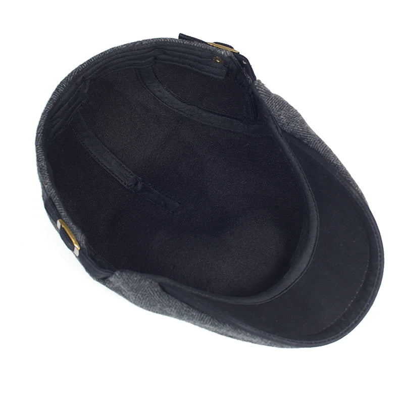 The Cheltenham Herringbone Flat Cap