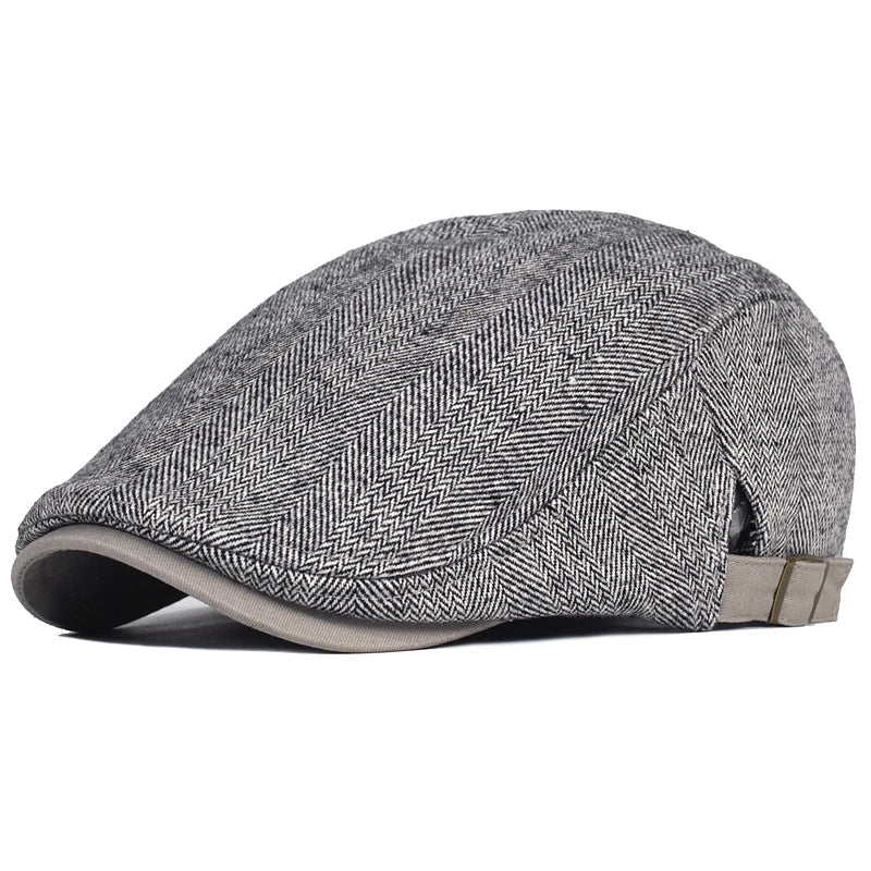 The Cheltenham Herringbone Flat Cap