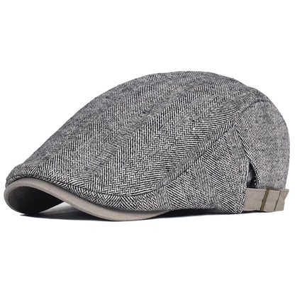 The Cheltenham Herringbone Flat Cap