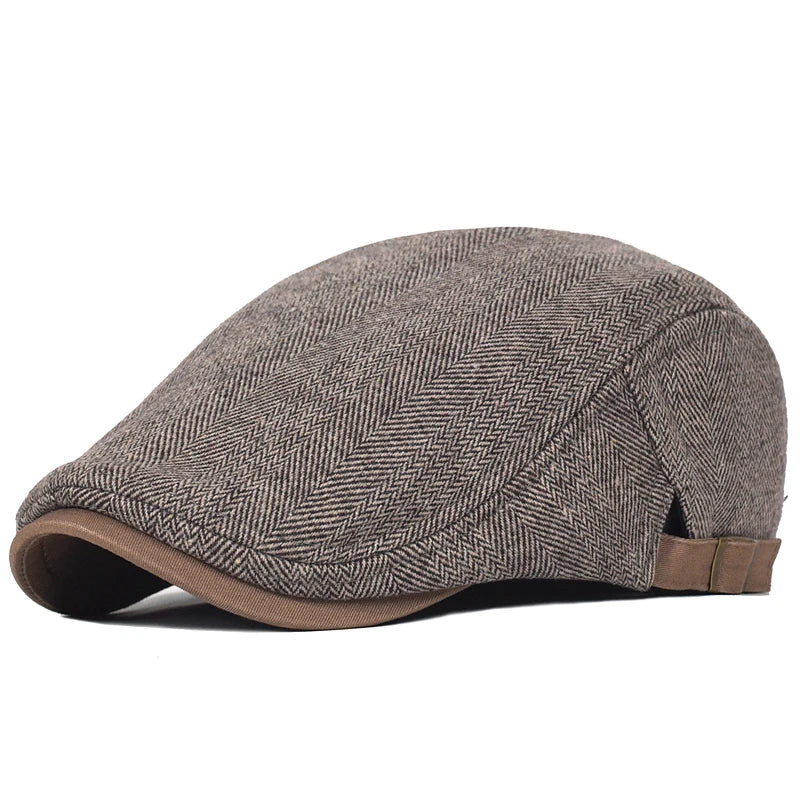 The Cheltenham Herringbone Flat Cap