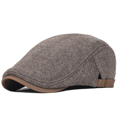 The Cheltenham Herringbone Flat Cap