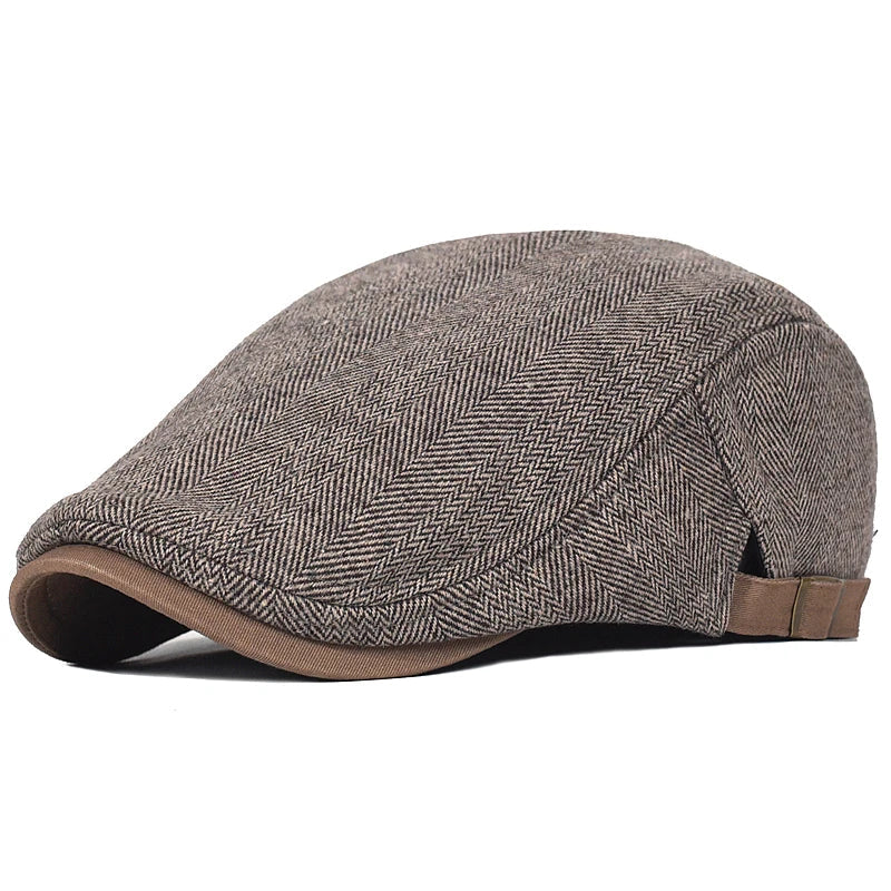 The Cheltenham Herringbone Flat Cap