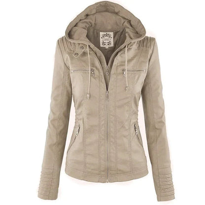 Costanza  The Ivory Leather Jacket