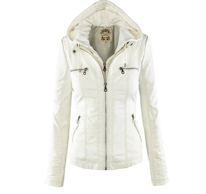 Costanza  The Ivory Leather Jacket