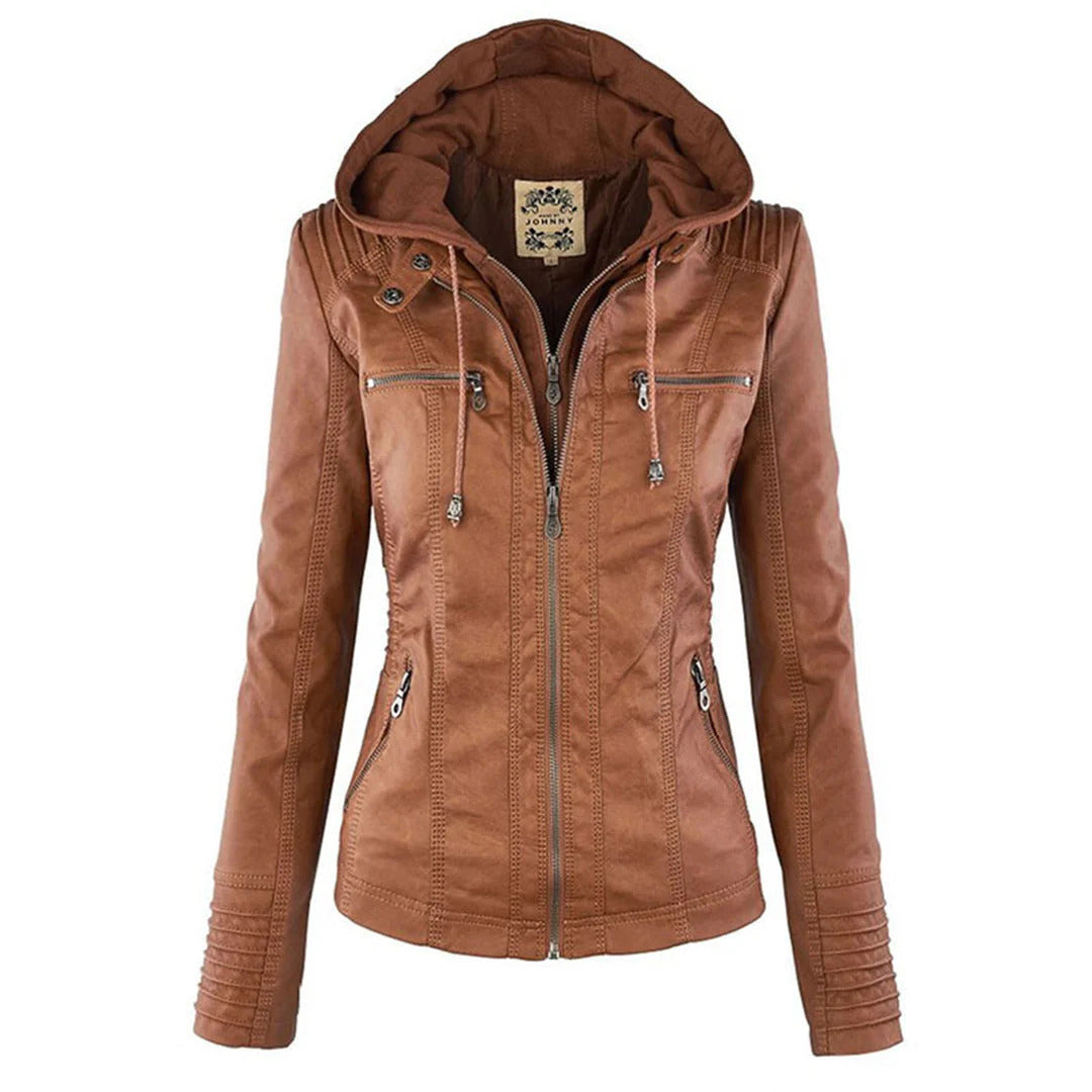 Costanza  The Ivory Leather Jacket