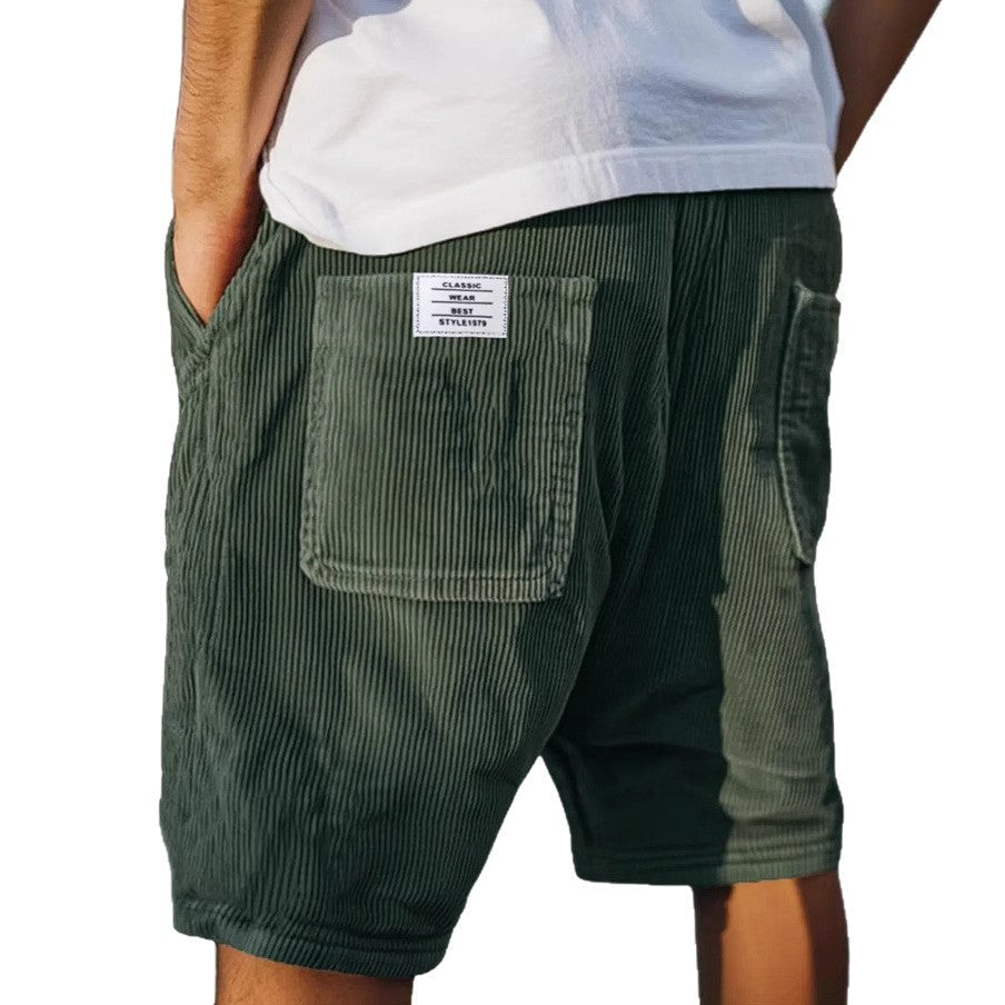 Beckett velour shorts fabric close-up