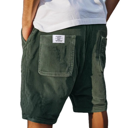 Beckett velour shorts fabric close-up