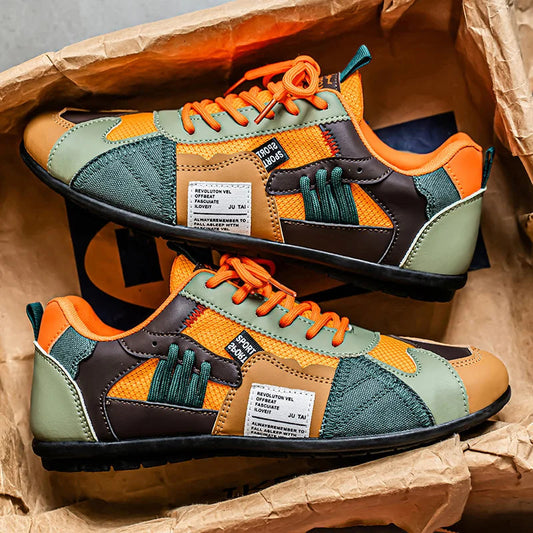 Enzo retro colourblock trainers