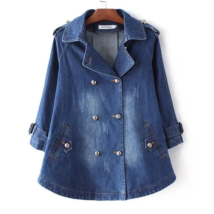 Elyra Everyday Denim Cape Coat