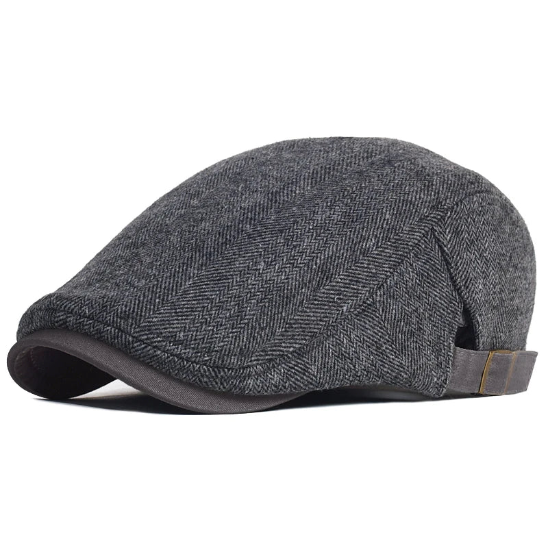 The Cheltenham Herringbone Flat Cap