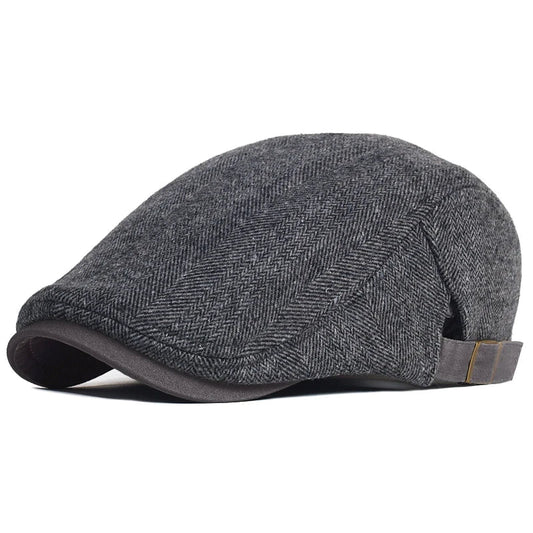 The Cheltenham Herringbone Flat Cap