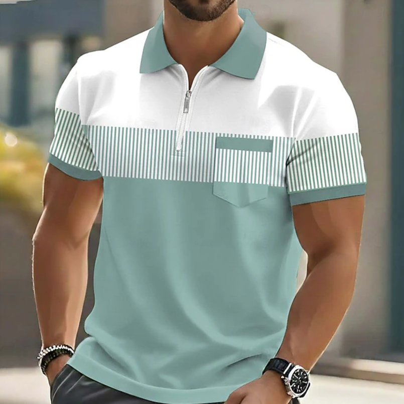 Langley zip polo colour option