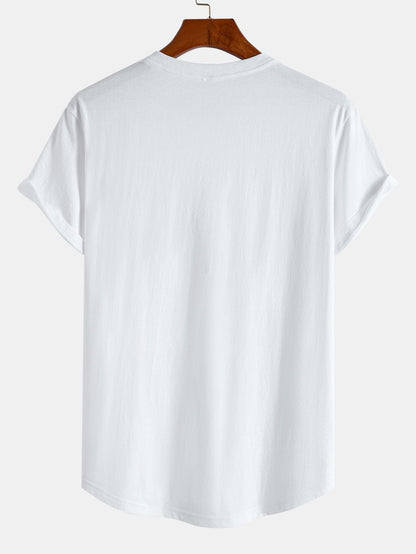 Tokyo Ukiyo-e Print Cotton Arc Hem T-Shirt