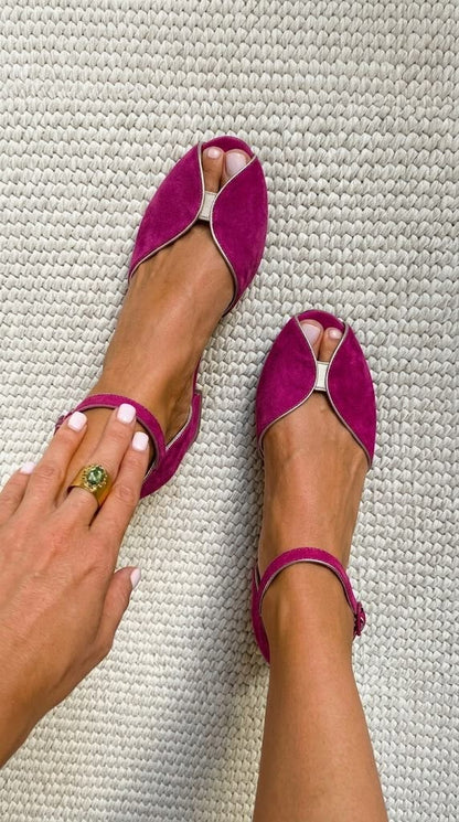 Paola elegant summer sandals in Fuchsia