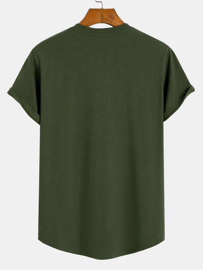 Tokyo Ukiyo-e Print Cotton Arc Hem T-Shirt