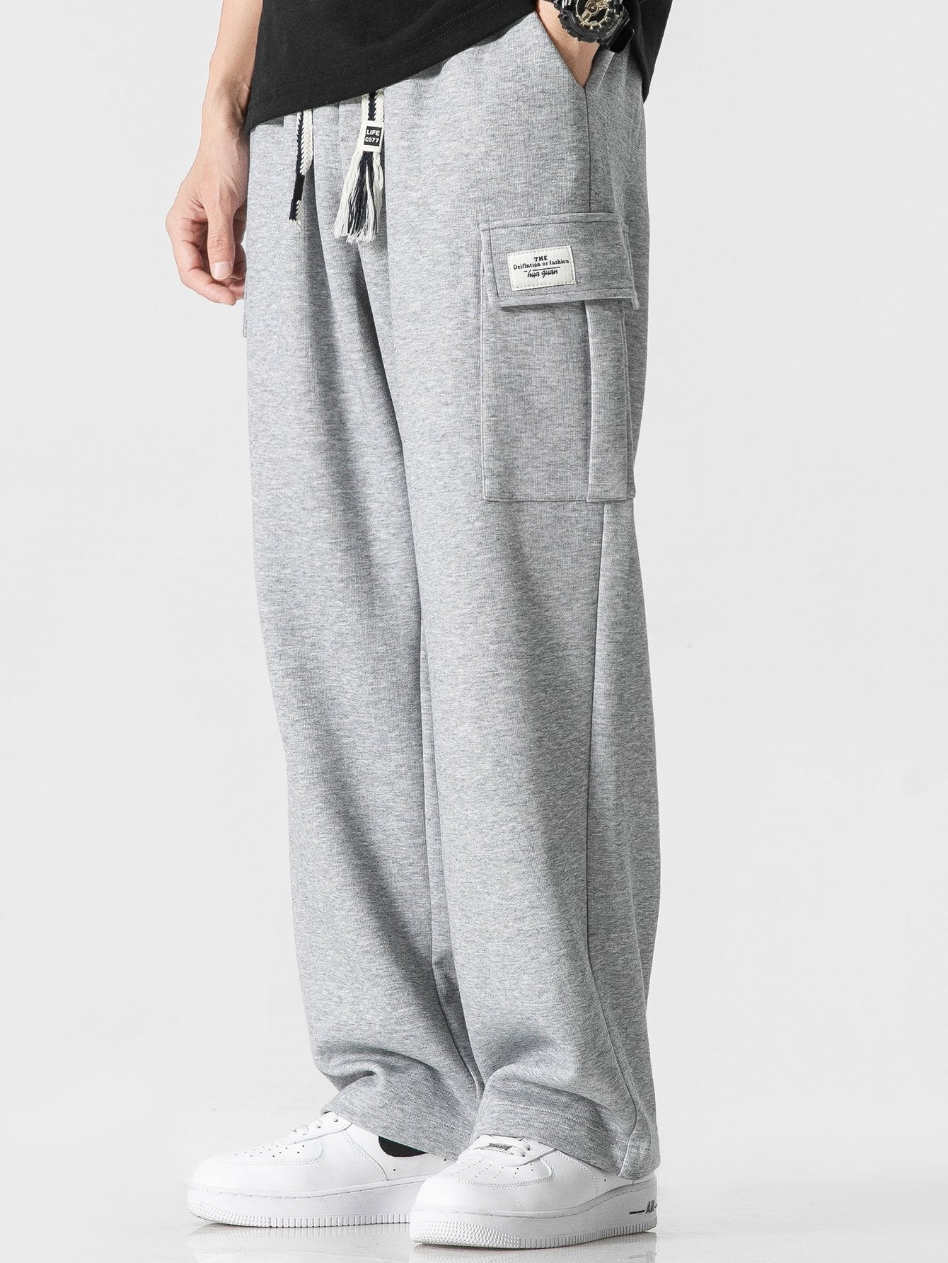 Relax Fit Straight Leg Jersey Cargo Pants