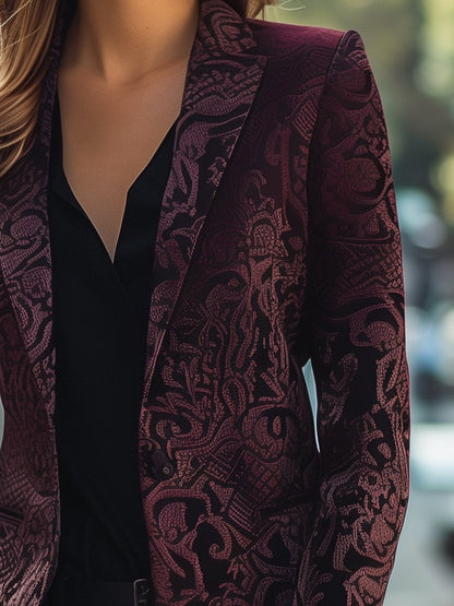 Elyralondon Jacquard Satin Blazer
