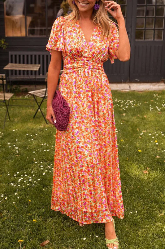 Elyra Maxi dress with V-neck